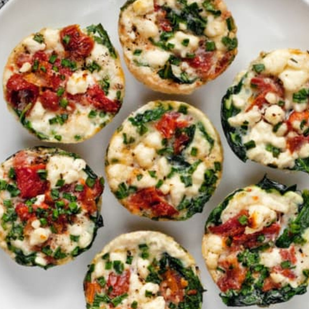 Fresh Spinach & Feta Cheese Sous Vide Egg White Bites